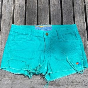 Aviator Nation Vintage Corduroy Shorts - teal - 25